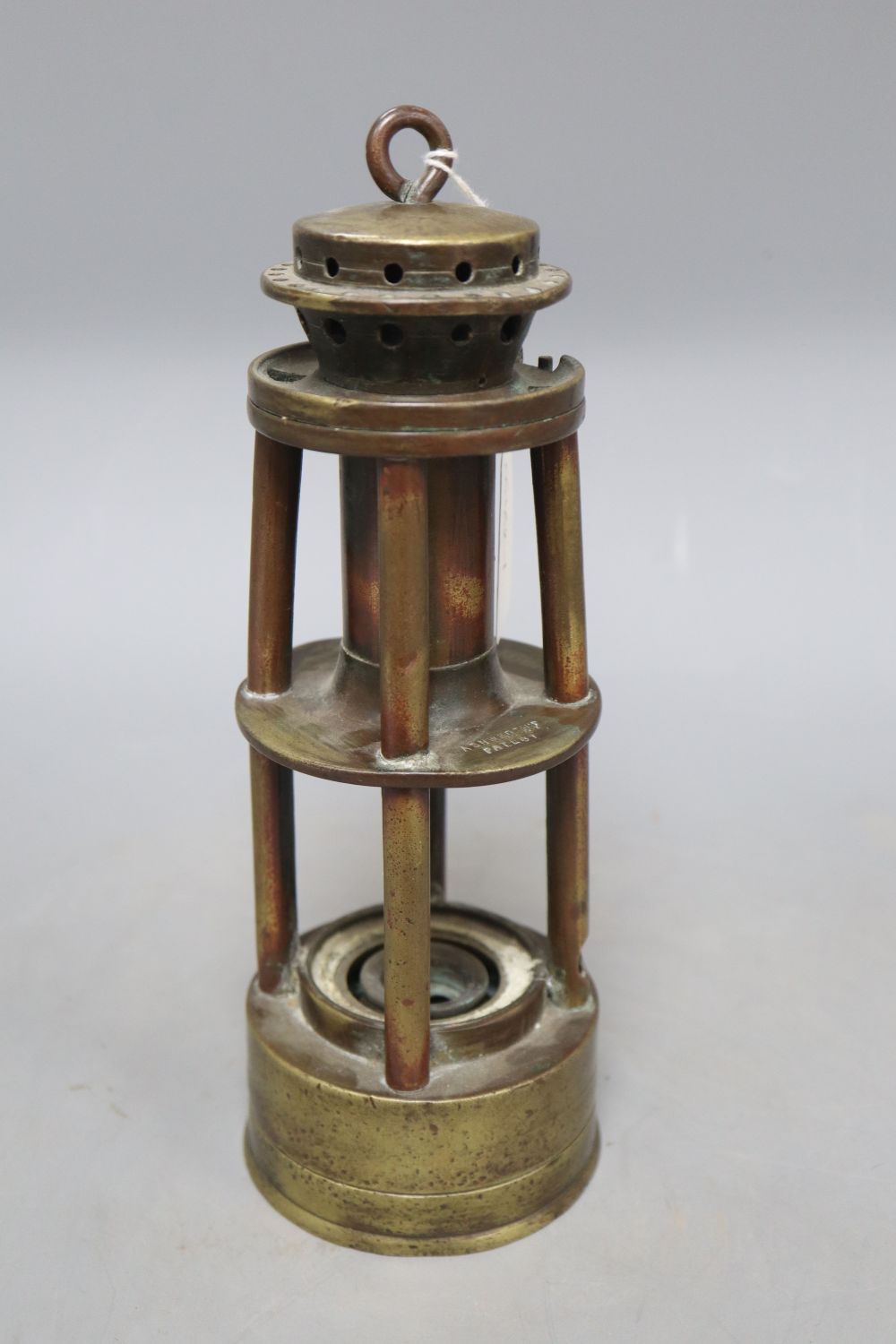 An Ashworths Patent Hepplewhite Gray miners lamp